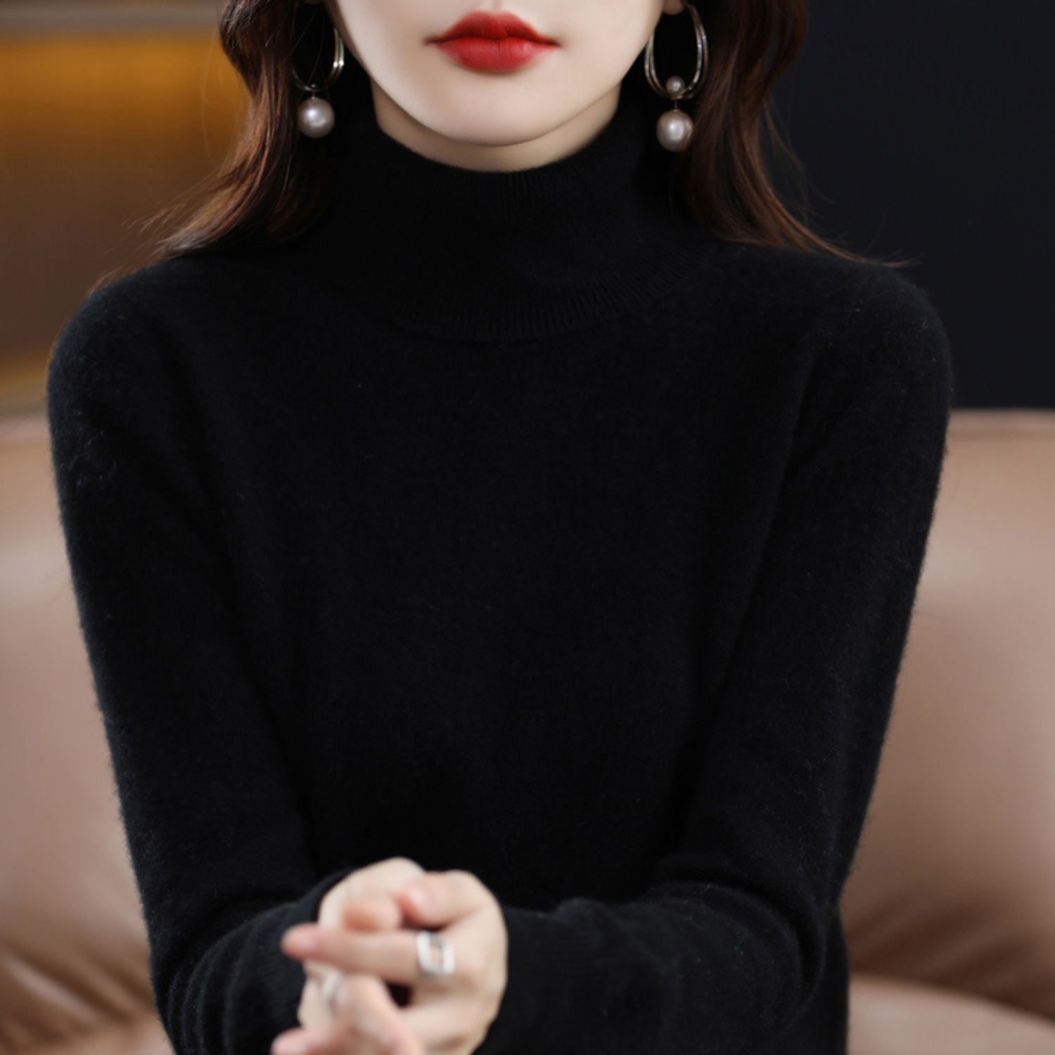 Victoria | Women’s Winter Classic Turtleneck Knit Sweater