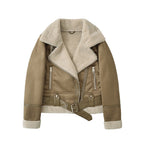 Flor | Suede Velvet Fur Lambswool Jacket